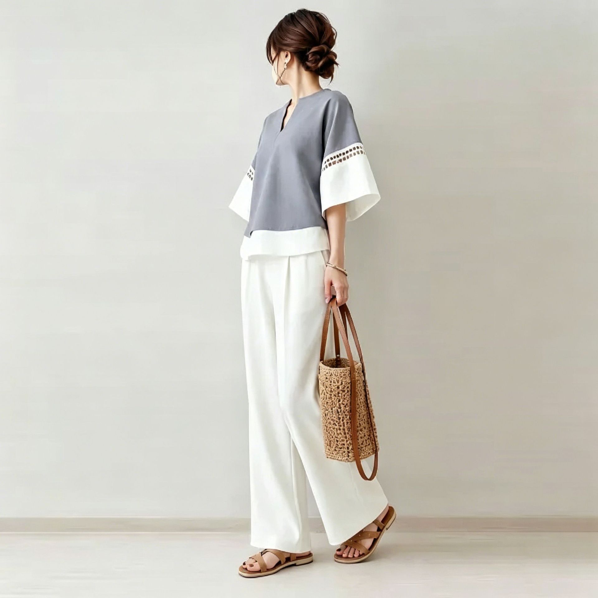 2026 New Two-piece Set: V-neck - Robe Silk Women recension och pris