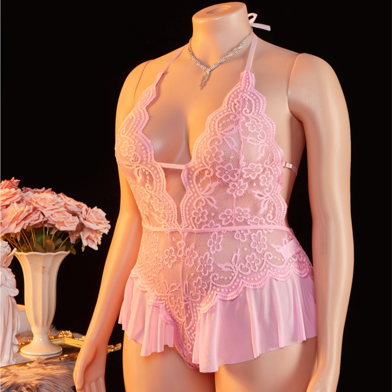 Plus Size 1XL-4XL Teddy perspe - Lace Teddy Lingerie recension och pris